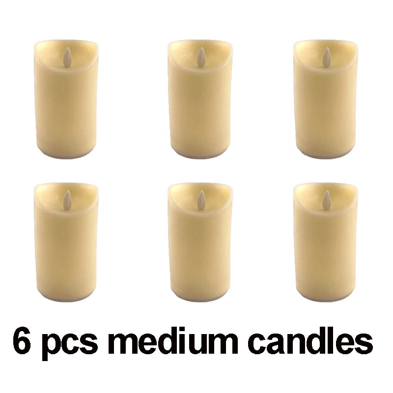 Vela LED Sem Chama – Velas Decorativas Elétricas com Brilho Quente para Casa, Decoração de Natal, Ramadã, Eid e Festas de Natal