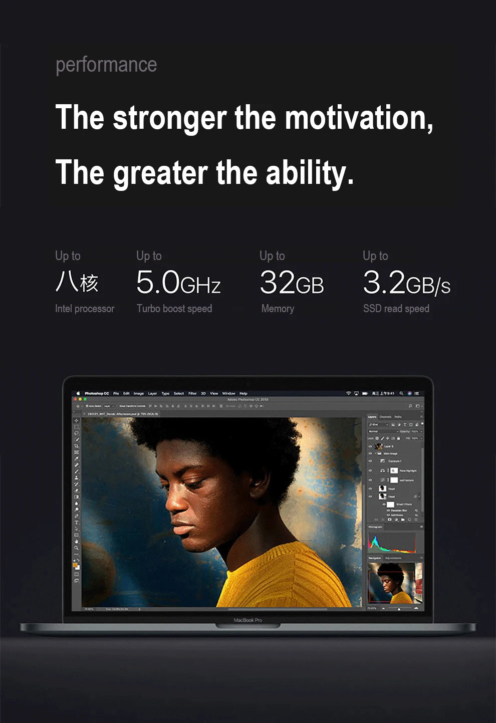 MacBook Pro 2016 i7 16 GB de RAM 15,4 polegadas 256 GB/512 GB SSD Touch Bar Touch ID Original e Autêntico Laptop MacBook Pro i7 com Wi-Fi + Bluetooth