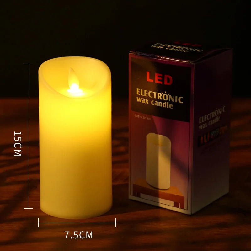 Vela LED Sem Chama – Velas Decorativas Elétricas com Brilho Quente para Casa, Decoração de Natal, Ramadã, Eid e Festas de Natal