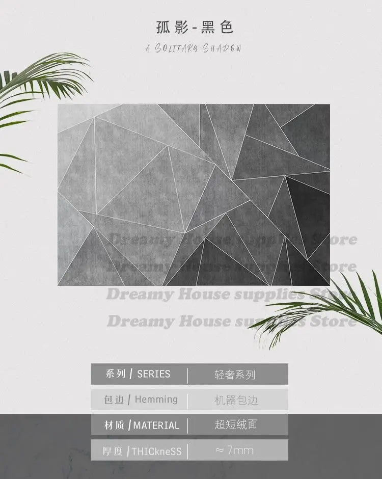 Tapete retangular moderno para quarto ou escritório, com estampa geométrica. Decoração para dormitório, antiderrapante, ideal para sala de estar. Carpete impresso de luxo para áreas internas