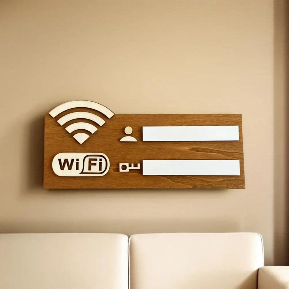 Quadro de Wifi Usuário e Senha Minimalista