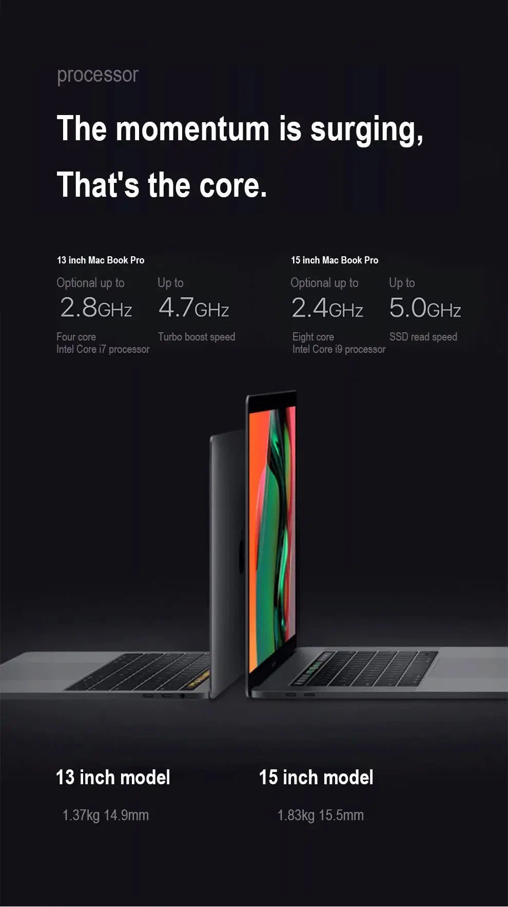 MacBook Pro 2016 i7 16 GB de RAM 15,4 polegadas 256 GB/512 GB SSD Touch Bar Touch ID Original e Autêntico Laptop MacBook Pro i7 com Wi-Fi + Bluetooth