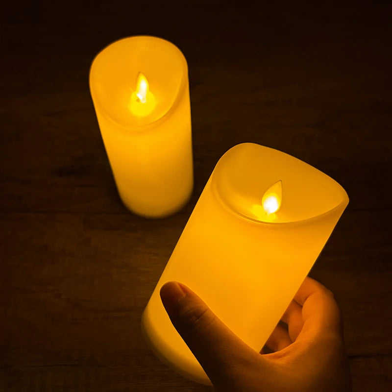 Vela LED Sem Chama – Velas Decorativas Elétricas com Brilho Quente para Casa, Decoração de Natal, Ramadã, Eid e Festas de Natal