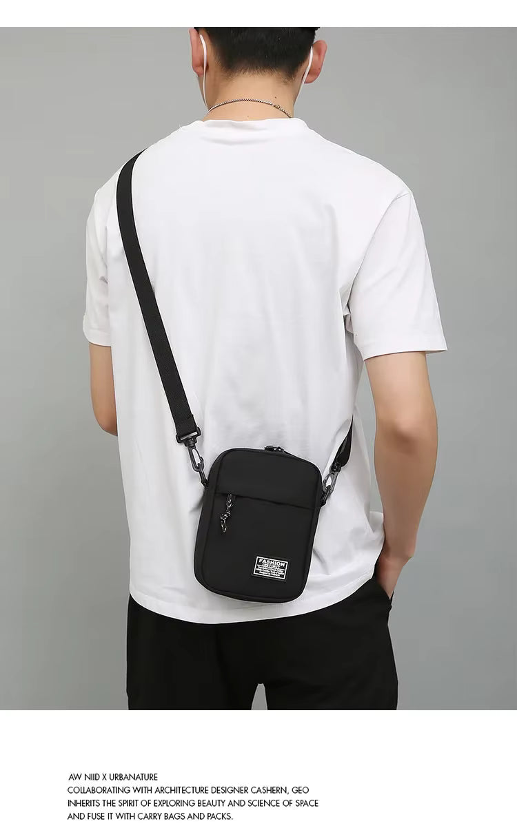 Bolsa feminina pequena, bolsa quadrada, tiracolo diagonal em tecido Oxford, bolsa masculina tipo satchel, bolsa de moda, bolsa de mão casual, bolsas e bagagens.