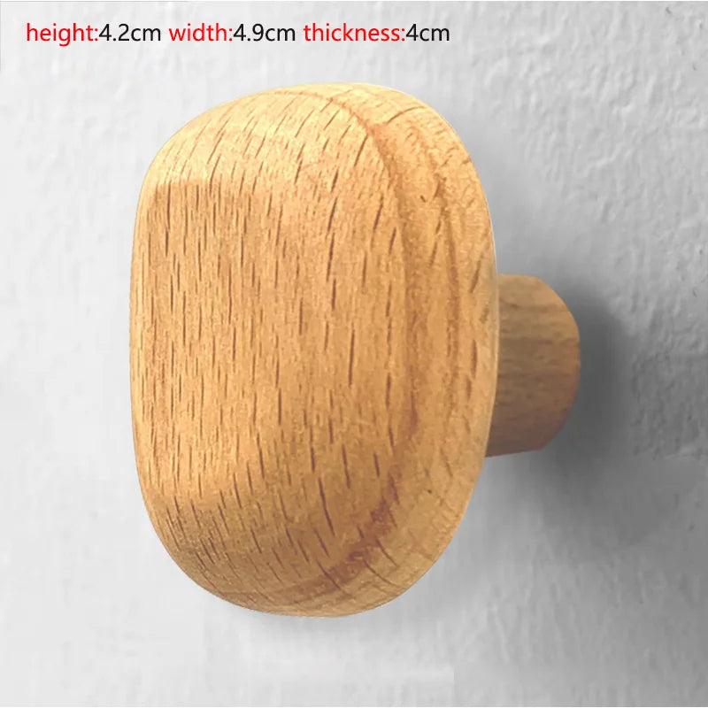 Gancho de Parede Minimalista em Madeira Natural – Suporte Decorativo para Casacos, Chapéus, Chaves, Toalhas e Bolsas | Decoração Moderna 2025