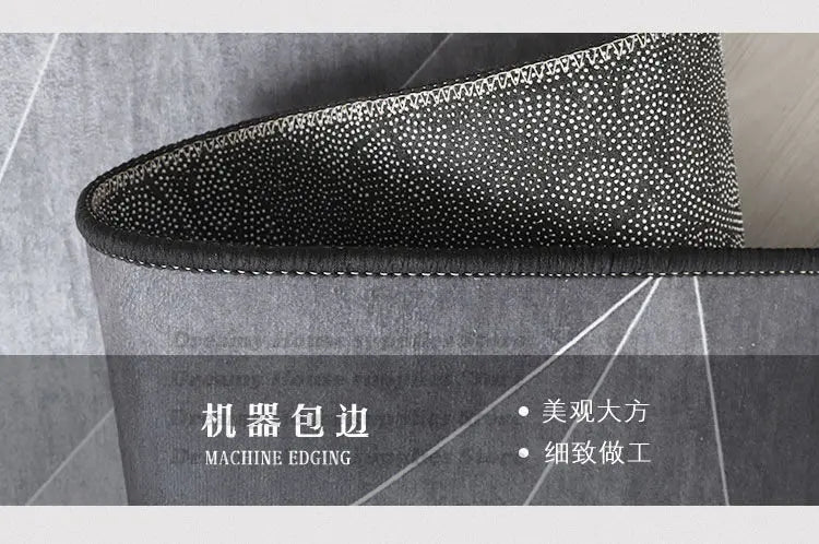 Tapete retangular moderno para quarto ou escritório, com estampa geométrica. Decoração para dormitório, antiderrapante, ideal para sala de estar. Carpete impresso de luxo para áreas internas