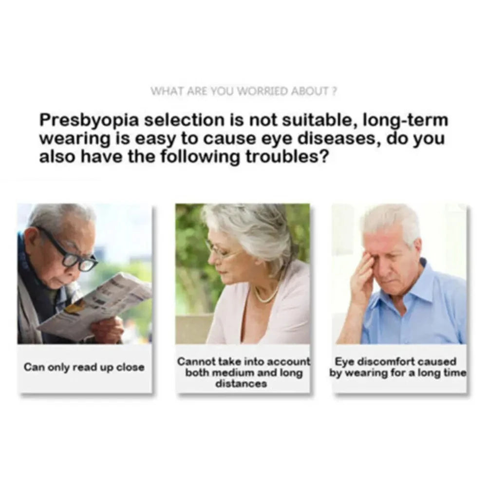 Óculos de Leitura Masculinos Luxuosos – Armação Redonda, Lentes Transparentes, Antiluz Azul, Óculos de Leitura Masculinos e Femininos, Armação de Metal – Novidade