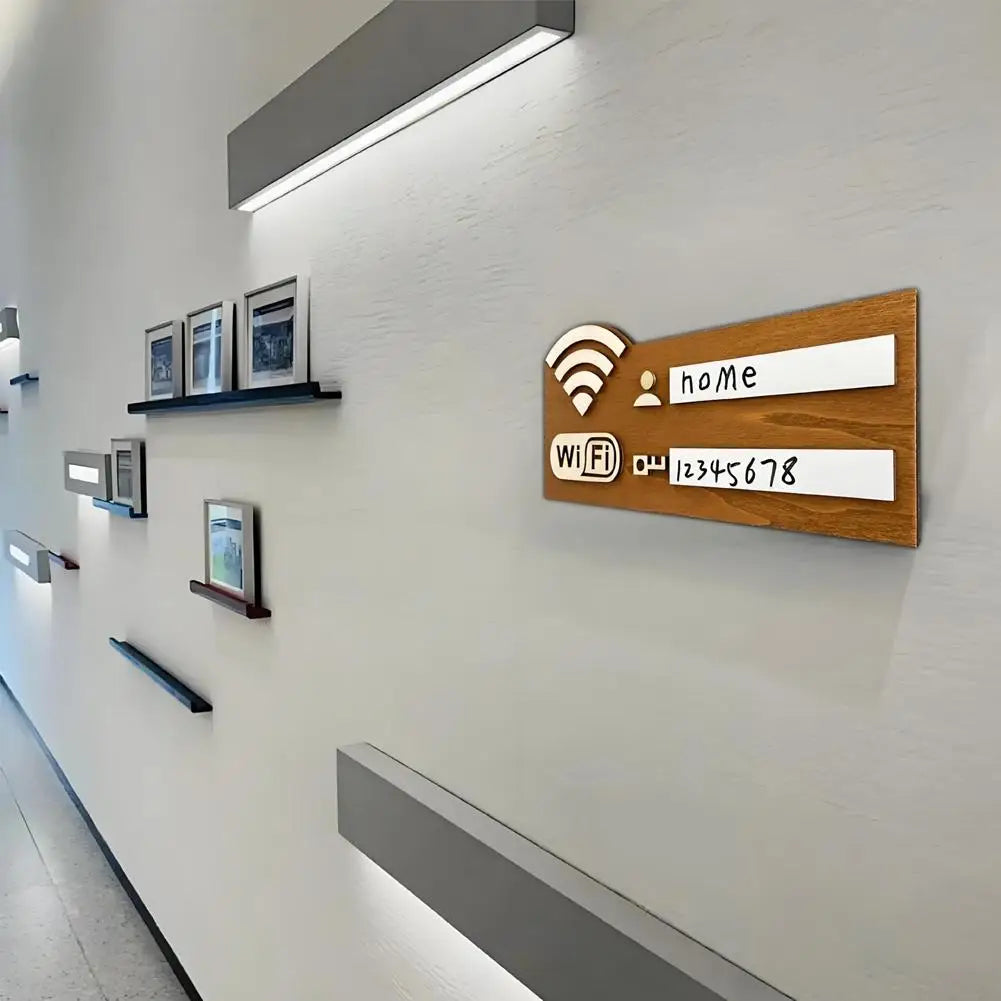 Quadro de Wifi Usuário e Senha Minimalista