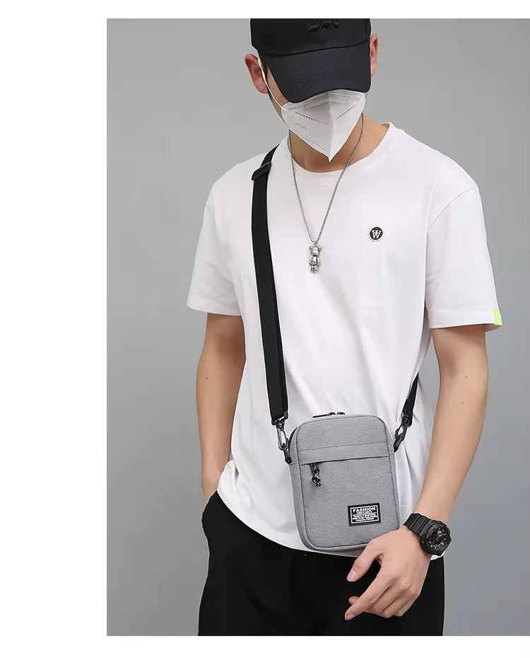 Bolsa feminina pequena, bolsa quadrada, tiracolo diagonal em tecido Oxford, bolsa masculina tipo satchel, bolsa de moda, bolsa de mão casual, bolsas e bagagens.