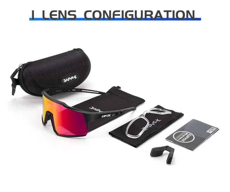 Óculos de Ciclismo Kapvoe Polarizados MTB Estrada – Óculos com Proteção UV400, Super Leves, Esportivos e para Equipamentos de Ciclismo