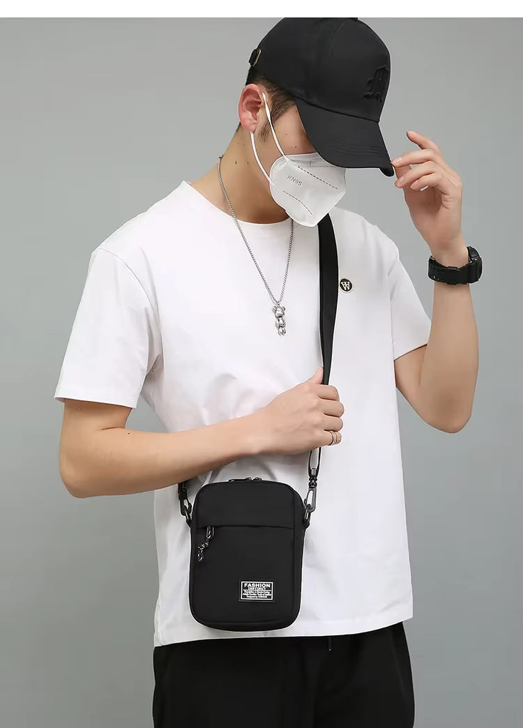 Bolsa feminina pequena, bolsa quadrada, tiracolo diagonal em tecido Oxford, bolsa masculina tipo satchel, bolsa de moda, bolsa de mão casual, bolsas e bagagens.