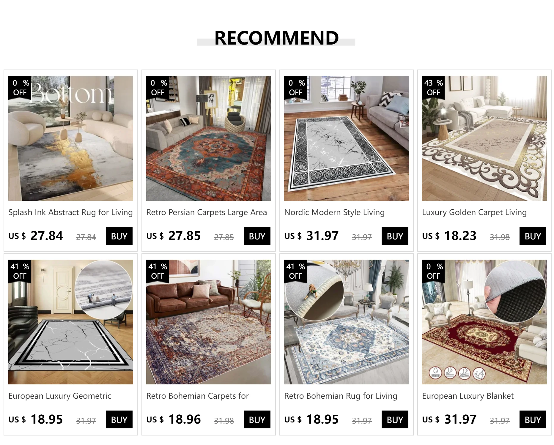 Tapete retangular moderno para quarto ou escritório, com estampa geométrica. Decoração para dormitório, antiderrapante, ideal para sala de estar. Carpete impresso de luxo para áreas internas